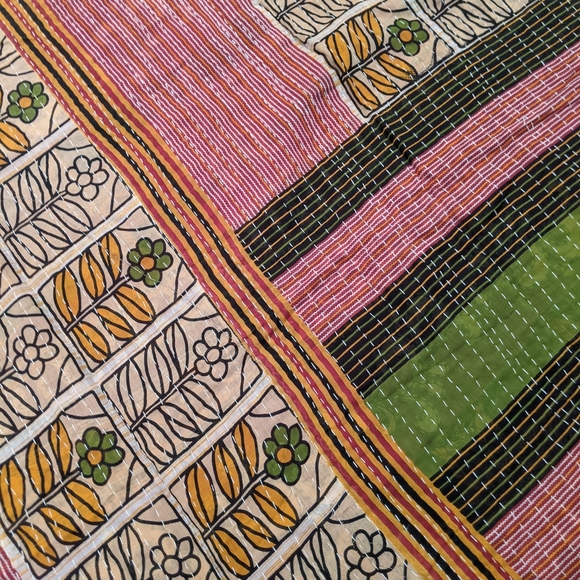 Kantha quilted blanket/coverlet/throw - Picture 5 of 6